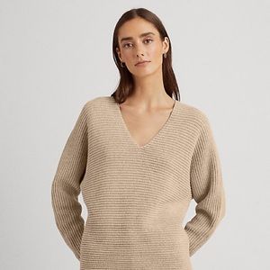 Polo Ralph Lauren Women’s Combed V-Neck Sweater
